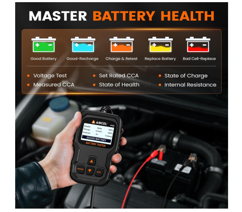 ANCEL BT310 12V 24V Autobatterie tester, Batterietester KFZ kaufen.