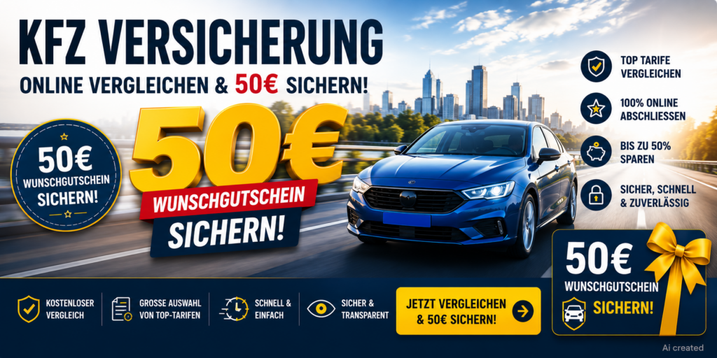 kfz versicherung mit bonus service 50€ gutchein