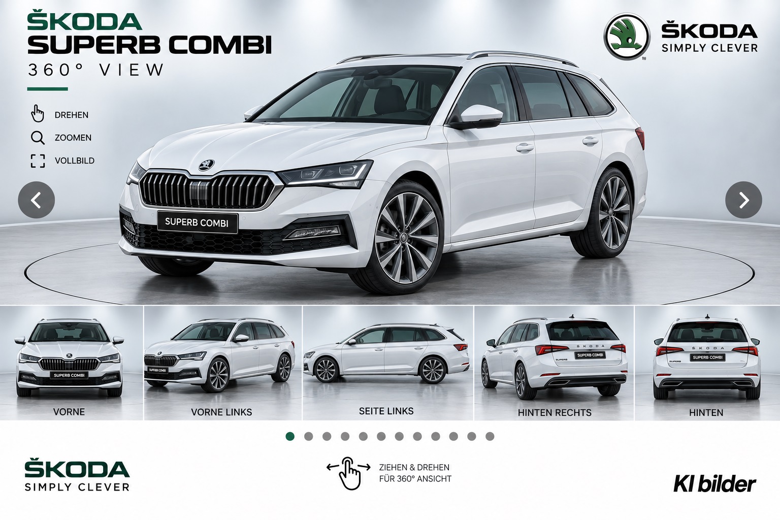 360 view Skoda Superb Reimport EU-Neuwagen